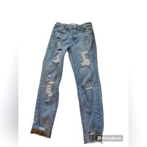 Dark blue riped jeans size 7